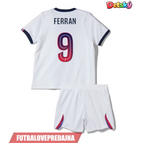 Lacne Dětský Futbalové dres Paris Saint-Germain Ferran Torres #9 2026-27 Krátky Rukáv - Preč (+ trenírky)